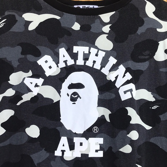 Women’s Distressed Camo A Bathing Ape T-Shirt - Picture 3 of 5